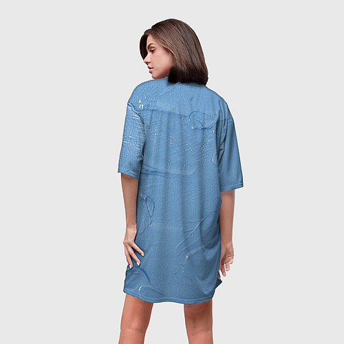 Женская длинная футболка Свежая краска / 3D-принт – фото 4