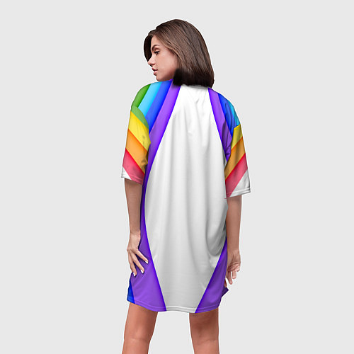 Женская длинная футболка Нари Nari Toca Boca / 3D-принт – фото 4
