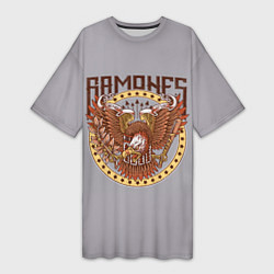 Футболка женская длинная Ramones Eagle, цвет: 3D-принт