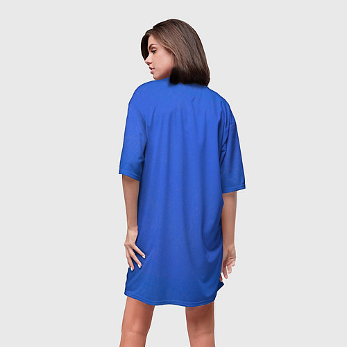 Женская длинная футболка Ультрамарины парадный вариант / 3D-принт – фото 4