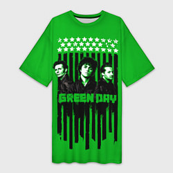 Женская длинная футболка Green day is here