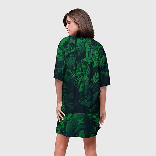 Женская длинная футболка Зоро Ророноа веселый роджер / 3D-принт – фото 4