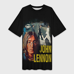 Женская длинная футболка The Beatles John Lennon