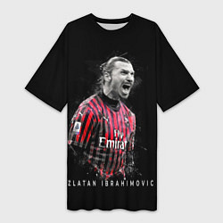 Женская длинная футболка Златан Ибрагимович Милан