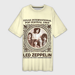 Женская длинная футболка Led Zeppelin - Texas International Pop Festival 19