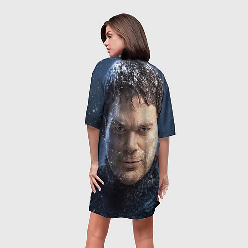 Женская длинная футболка Декстер Морган Новая Кровь / 3D-принт – фото 4