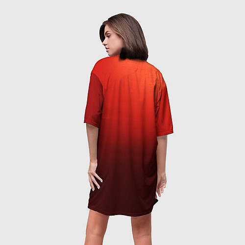 Женская длинная футболка СЕРИАЛ БУМАЖНЫЙ ДОМ LA CASA DE PAPEL / 3D-принт – фото 4