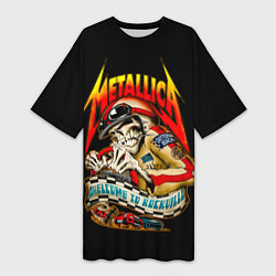 Женская длинная футболка Metallica WELCOME TO ROCKVILLE