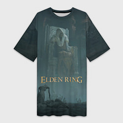Футболка женская длинная Elden ring - Владыка на троне, цвет: 3D-принт