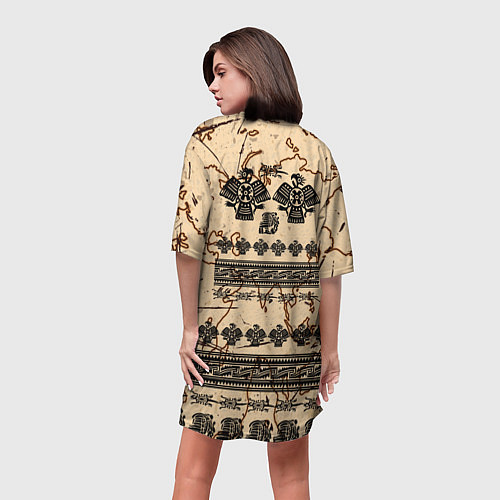 Женская длинная футболка AztecsАцтеки / 3D-принт – фото 4