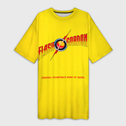 Футболка женская длинная Flash Gordon - Queen, цвет: 3D-принт