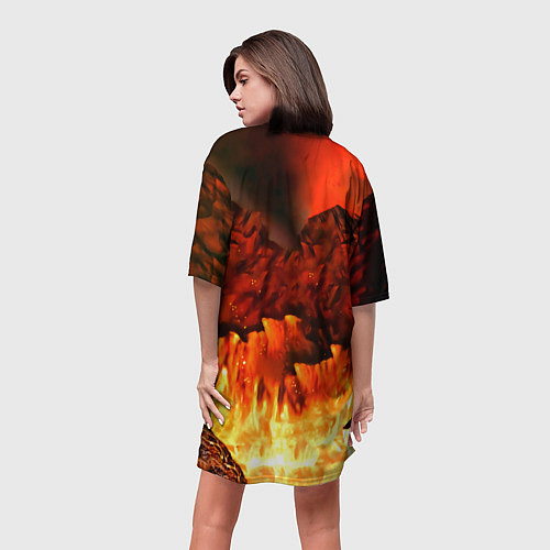 Женская длинная футболка Штиль - Ария / 3D-принт – фото 4