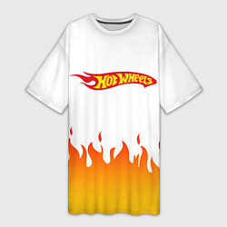 Женская длинная футболка Hot Wheels Logo Fire