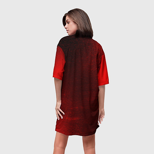 Женская длинная футболка RENAULT - Глитч / 3D-принт – фото 4