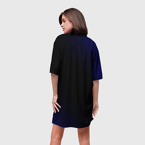 Женская длинная футболка СУБАРУ, SUBARU СОТЫ / 3D-принт – фото 4