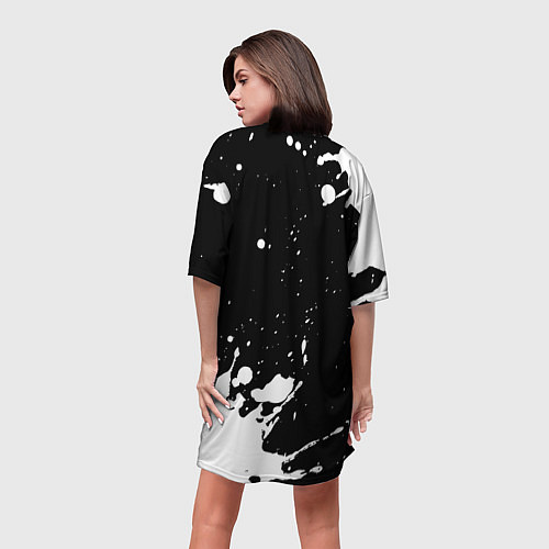 Женская длинная футболка МИР4 Краска / 3D-принт – фото 4