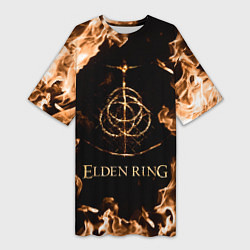 Футболка женская длинная Elden Ring Logo, цвет: 3D-принт