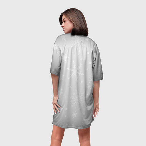 Женская длинная футболка КотэКлаус / 3D-принт – фото 4