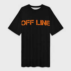 Футболка женская длинная Офлайнoffline, цвет: 3D-принт