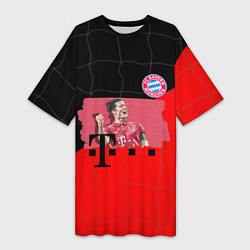 Женская длинная футболка Бавария Левандовски 9