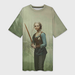 Женская длинная футболка Цири Ведьмак 2