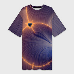 Футболка женская длинная Black Hole Tribute design, цвет: 3D-принт