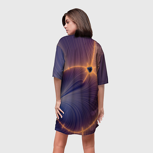 Женская длинная футболка Black Hole Tribute design / 3D-принт – фото 4