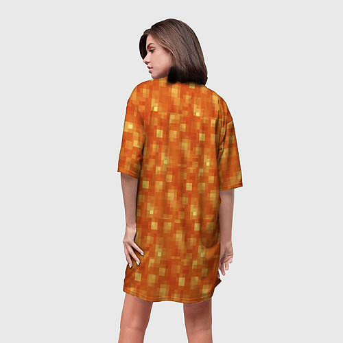Женская длинная футболка Лава Майнкрафт / 3D-принт – фото 4