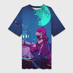 Футболка женская длинная Deltarune Сьюзи, цвет: 3D-принт