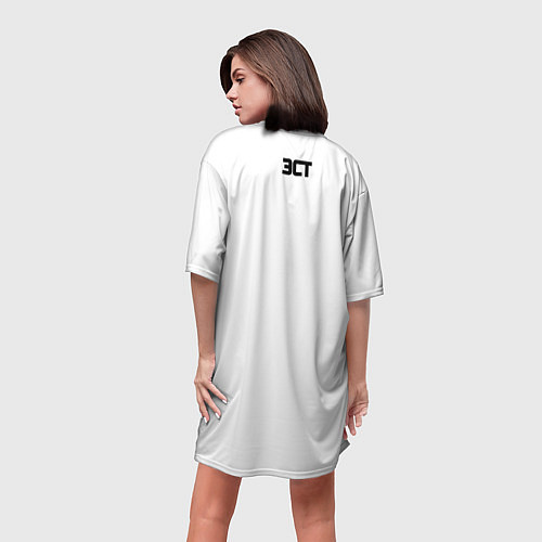 Женская длинная футболка ЭСТ Паша / 3D-принт – фото 4