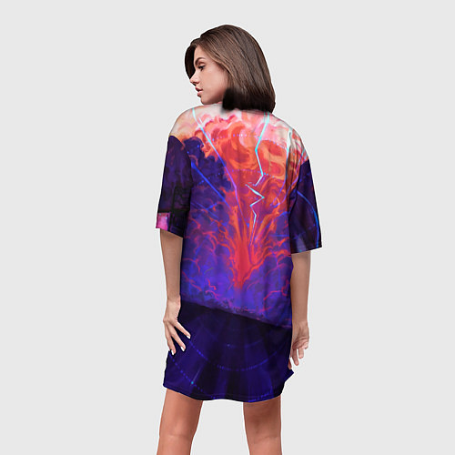 Женская длинная футболка Disco art / 3D-принт – фото 4