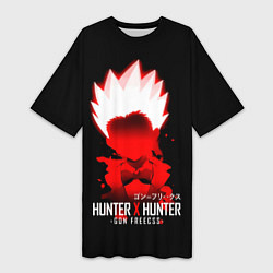 Женская длинная футболка Hunter x Hunter - Gon Furikusu