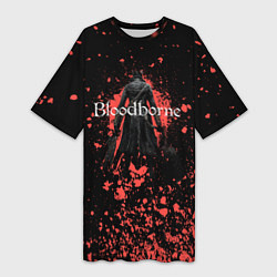 Женская длинная футболка Bloodborne dark souls