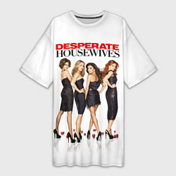 Футболка женская длинная Desperate Housewives Отчаянные Домохозяйки, цвет: 3D-принт