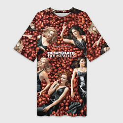 Женская длинная футболка Desperate Housewives - в яблоках