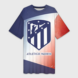 Женская длинная футболка АТЛЕТИКО Atletico Madrid Графика