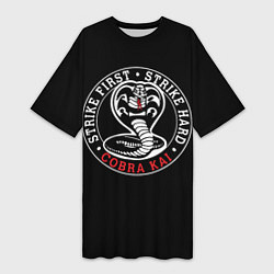 Женская длинная футболка Кобра Кай - Cobra Kai