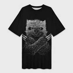 Женская длинная футболка Росомаха Настоящая