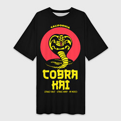 Футболка женская длинная Cobra Kai California, цвет: 3D-принт