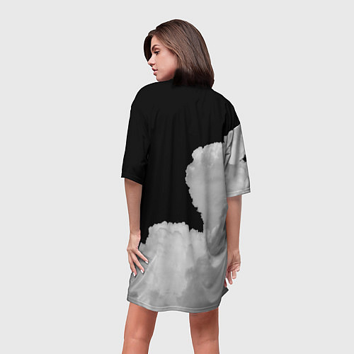 Женская длинная футболка Umbrella Corporation Облока / 3D-принт – фото 4