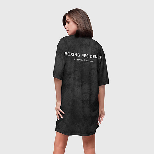 Женская длинная футболка Boss Boxing Residence / 3D-принт – фото 4