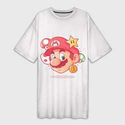 Женская длинная футболка Милаха Марио