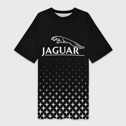 Футболка женская длинная Jaguar, Ягуар Здезды, цвет: 3D-принт