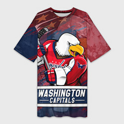 Женская длинная футболка Вашингтон Кэпиталз Washington Capitals