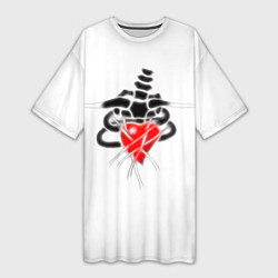 Женская длинная футболка Alien Heart W-01