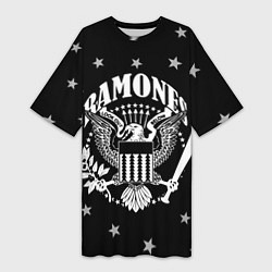 Женская длинная футболка Ramones Рамонес