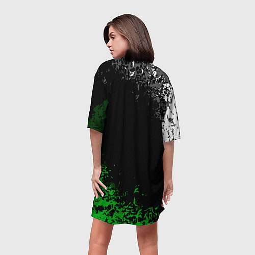Женская длинная футболка Skoda: Авто бренд / 3D-принт – фото 4