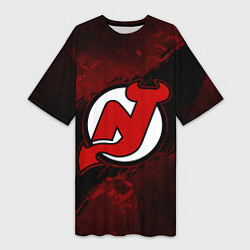 Женская длинная футболка New Jersey Devils, Нью Джерси Девилз