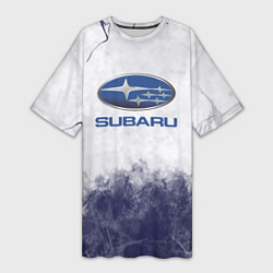 Женская длинная футболка Subaru Трещина