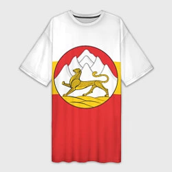 Женская длинная футболка Северная Осетия Алания Флаг